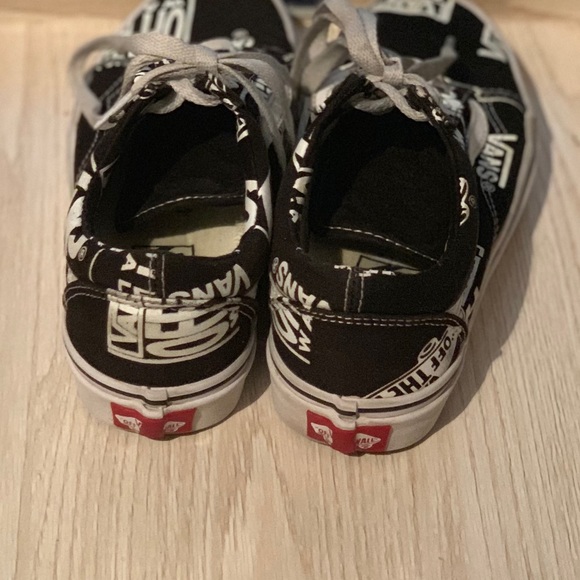 Vans Old Skool Logo Mix Black & White Shoes - Picture 4 of 7